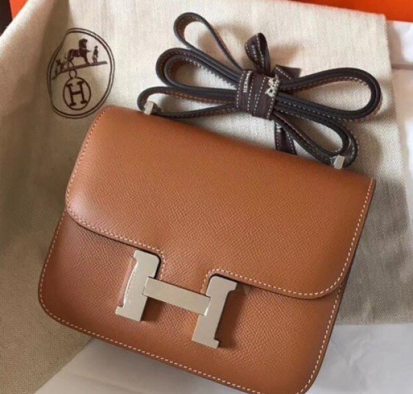  Hermes Mini Constance 18cm Gold Epsom Bag